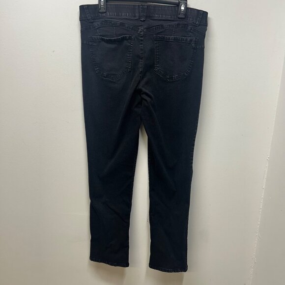 Democracy Ab Solution Black Slim Straight Leg Jeans shaping tummy control Size 1 - Picture 2 of 8